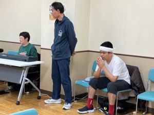 通し稽古開始前。 アマティー、小路さん、イクシー